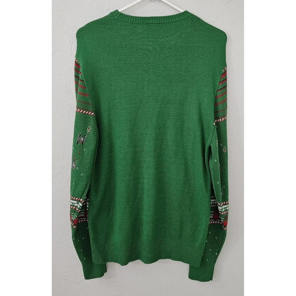 Star‎ Wars Mens Green Long Sleeve Crew Neck Pullover Sweater Size Medium